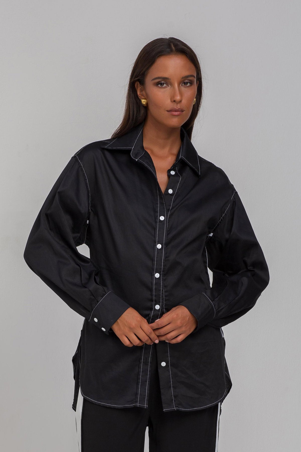 Blak Find My Luck Shirt - Black/White