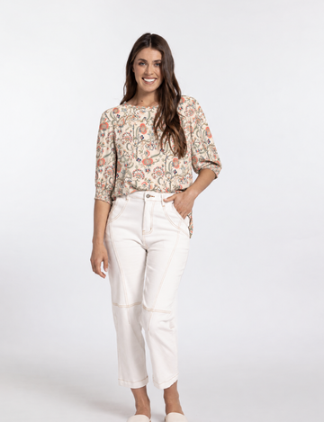 Mi Moso Finley Top - Paisley Print
