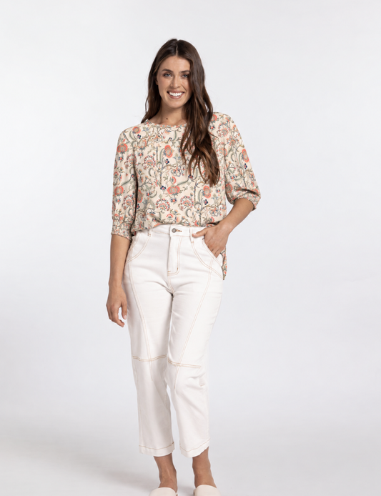 Mi Moso Finley Top - Paisley Print