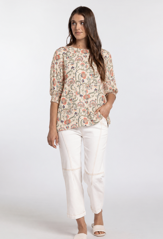 Mi Moso Finley Top - Paisley Print