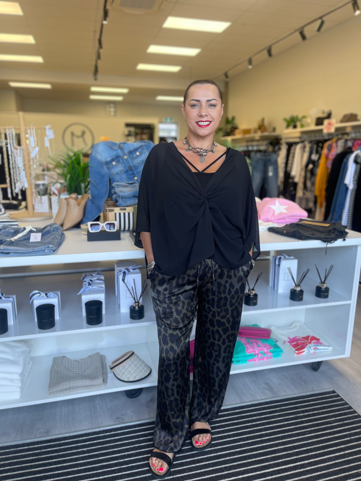 Adine Studio Pants - Leopard Print