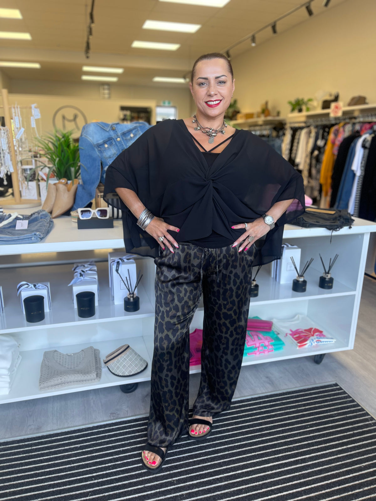 Adine Studio Pants - Leopard Print