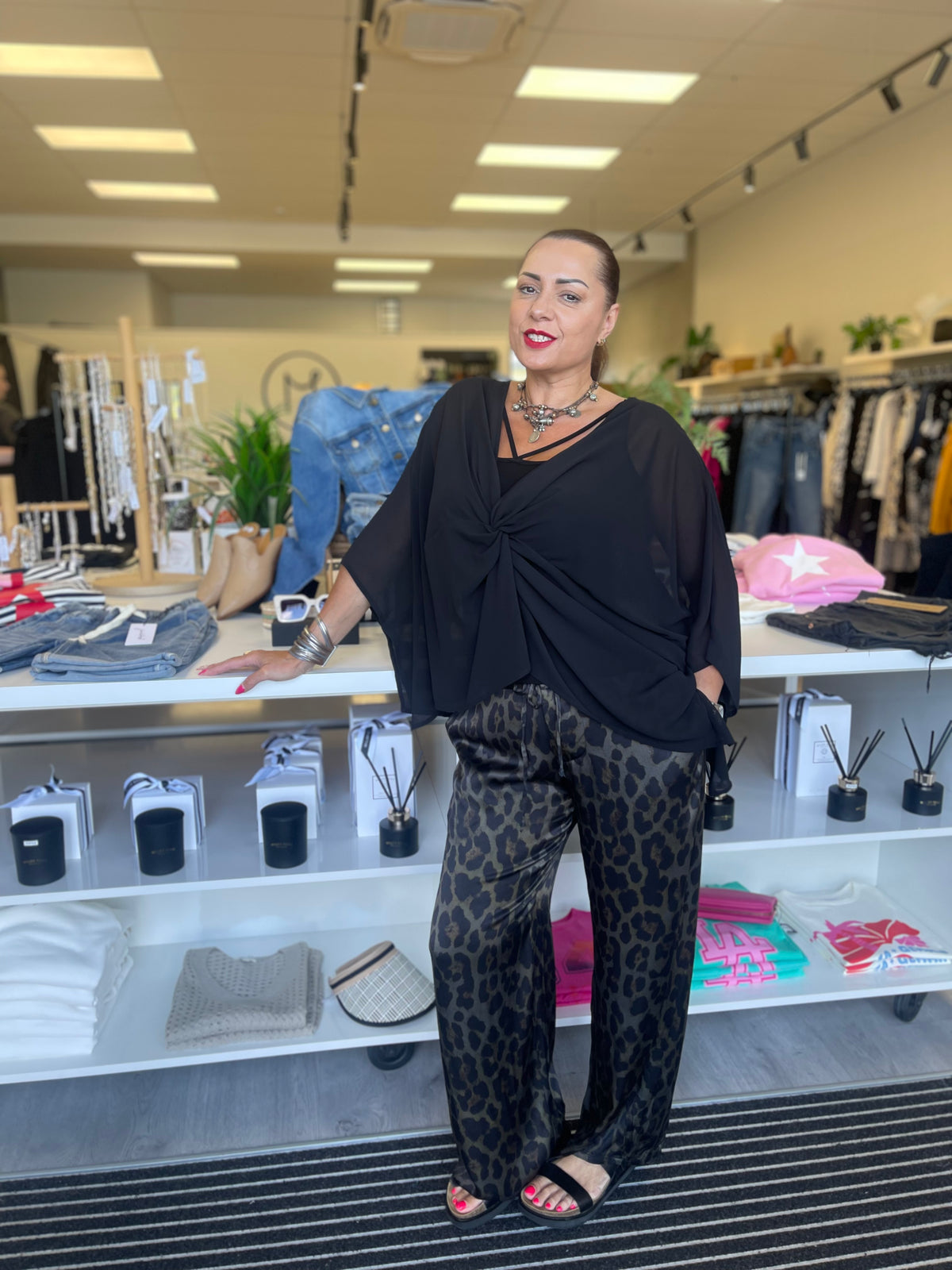 Adine Studio Pants - Leopard Print