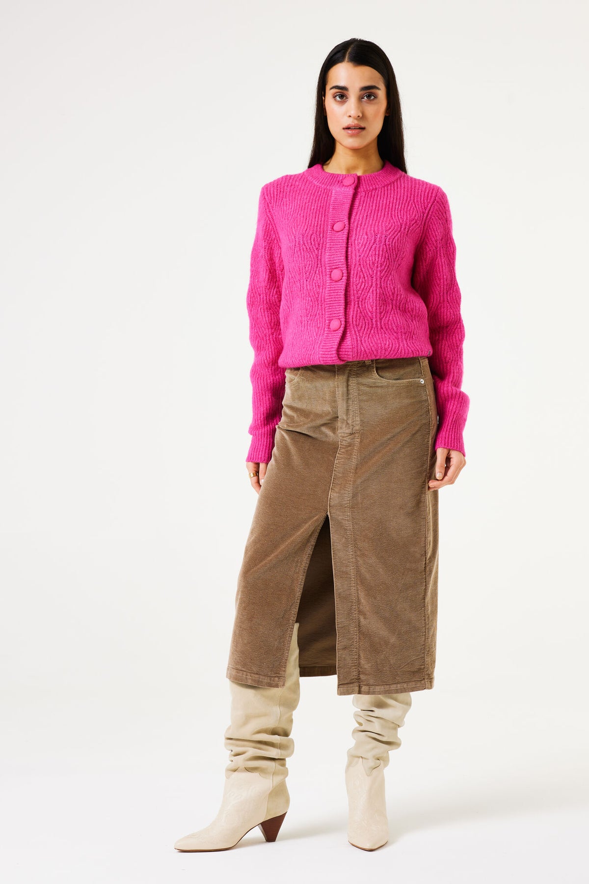 Garcia Corduroy Midi Skirt - Desert Taupe