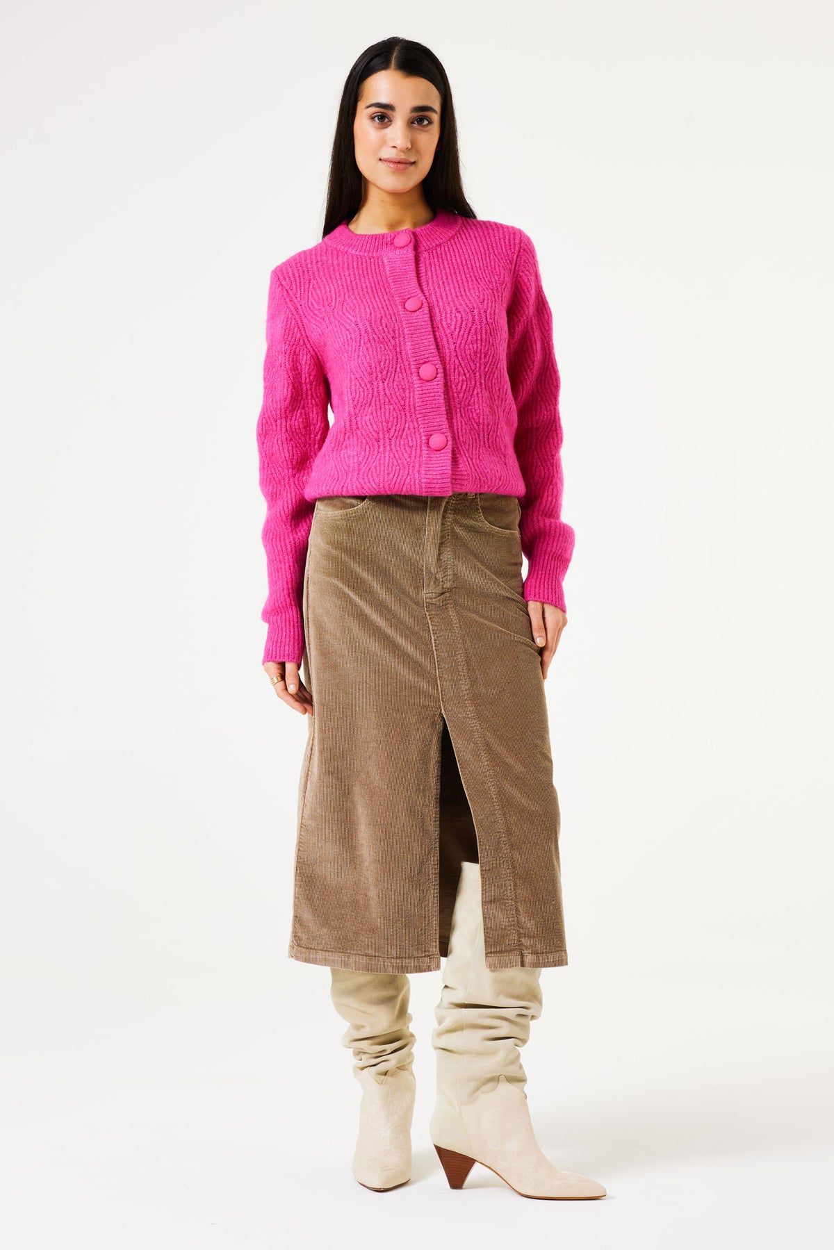 Garcia Corduroy Midi Skirt - Desert Taupe