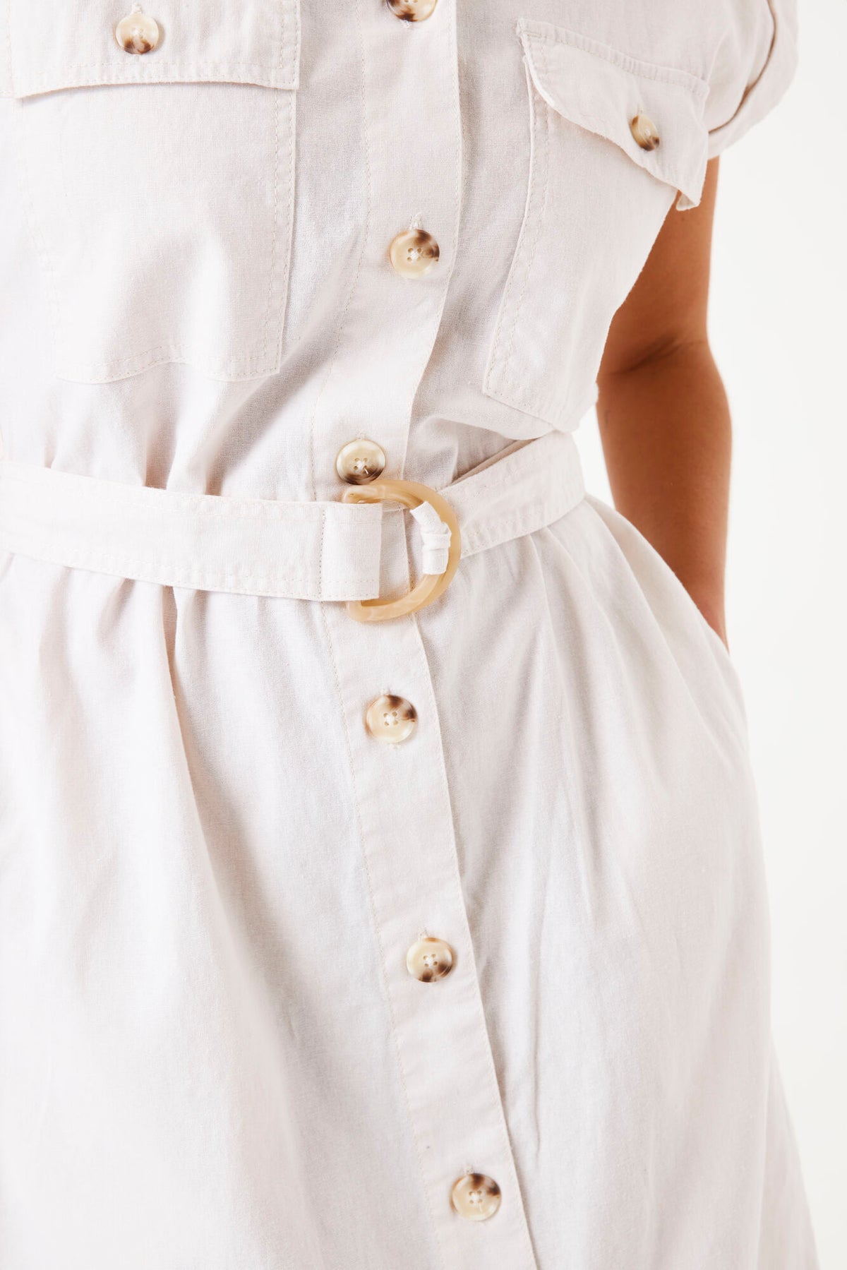 Garcia Shirt Dress - Beige Stone