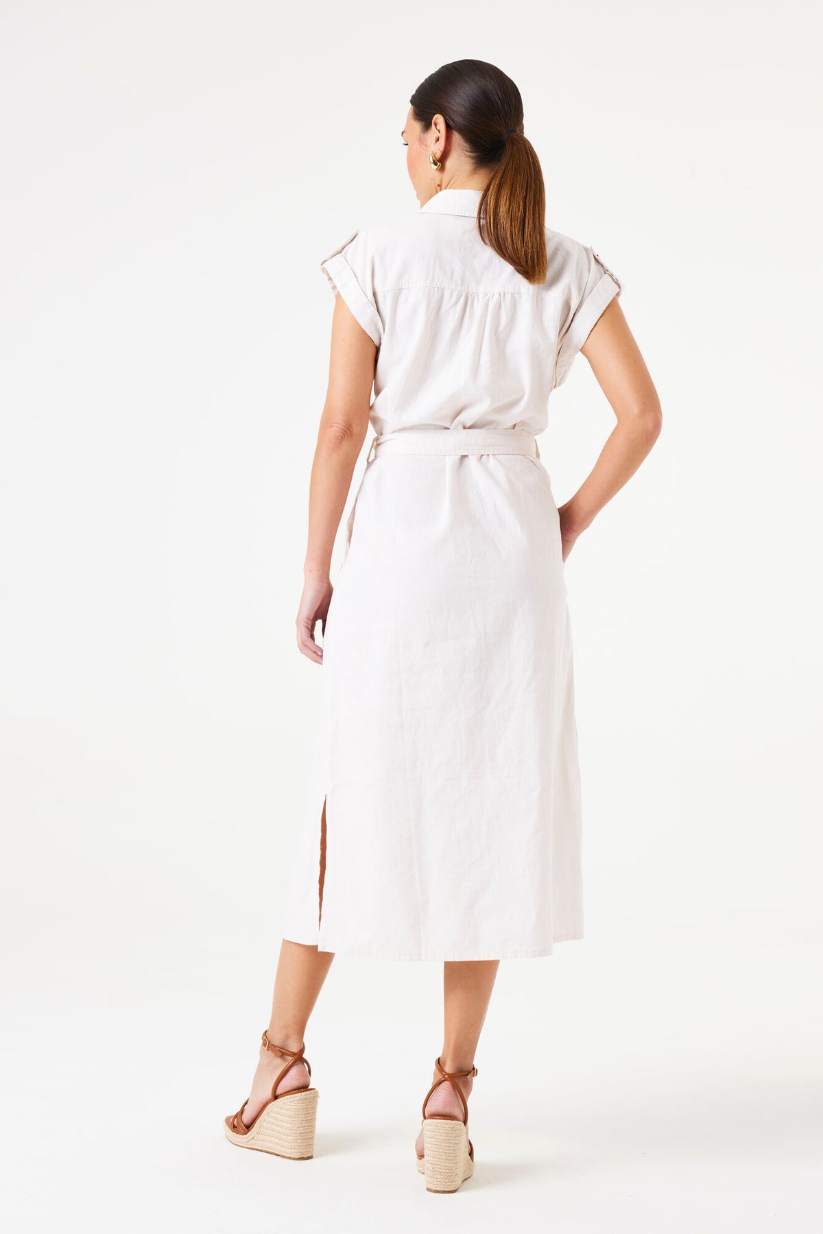 Garcia Shirt Dress - Beige Stone