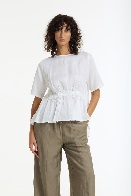 Blak Gentle Blossom Top - White