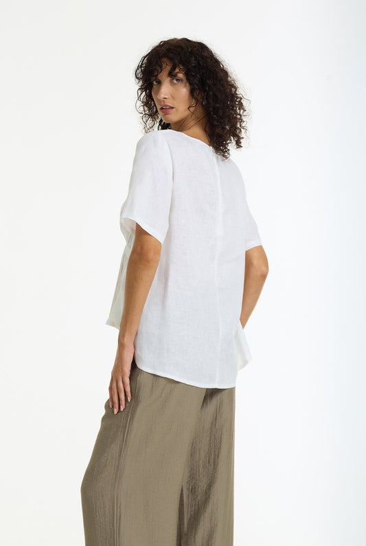 Blak Gentle Blossom Top - White