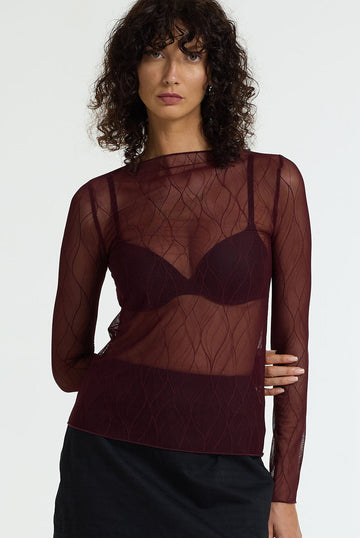 Blak Gigi Top - Burgundy Veil