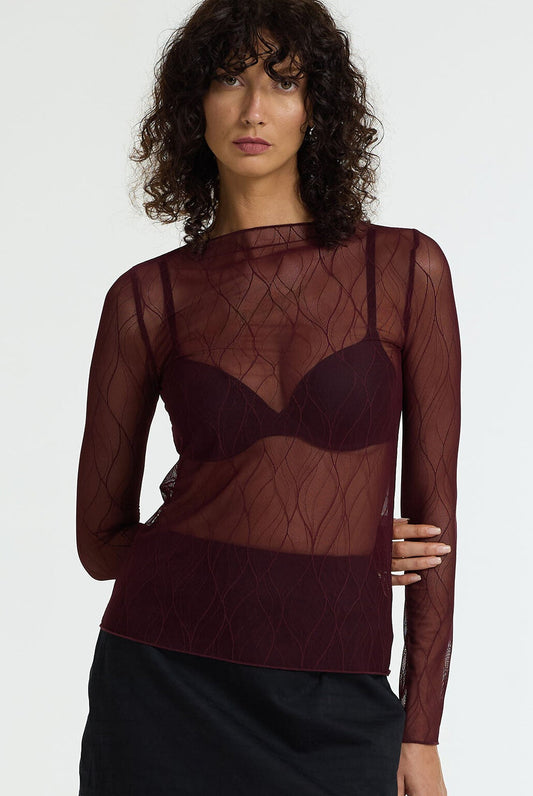 Blak Gigi Top - Burgundy Veil
