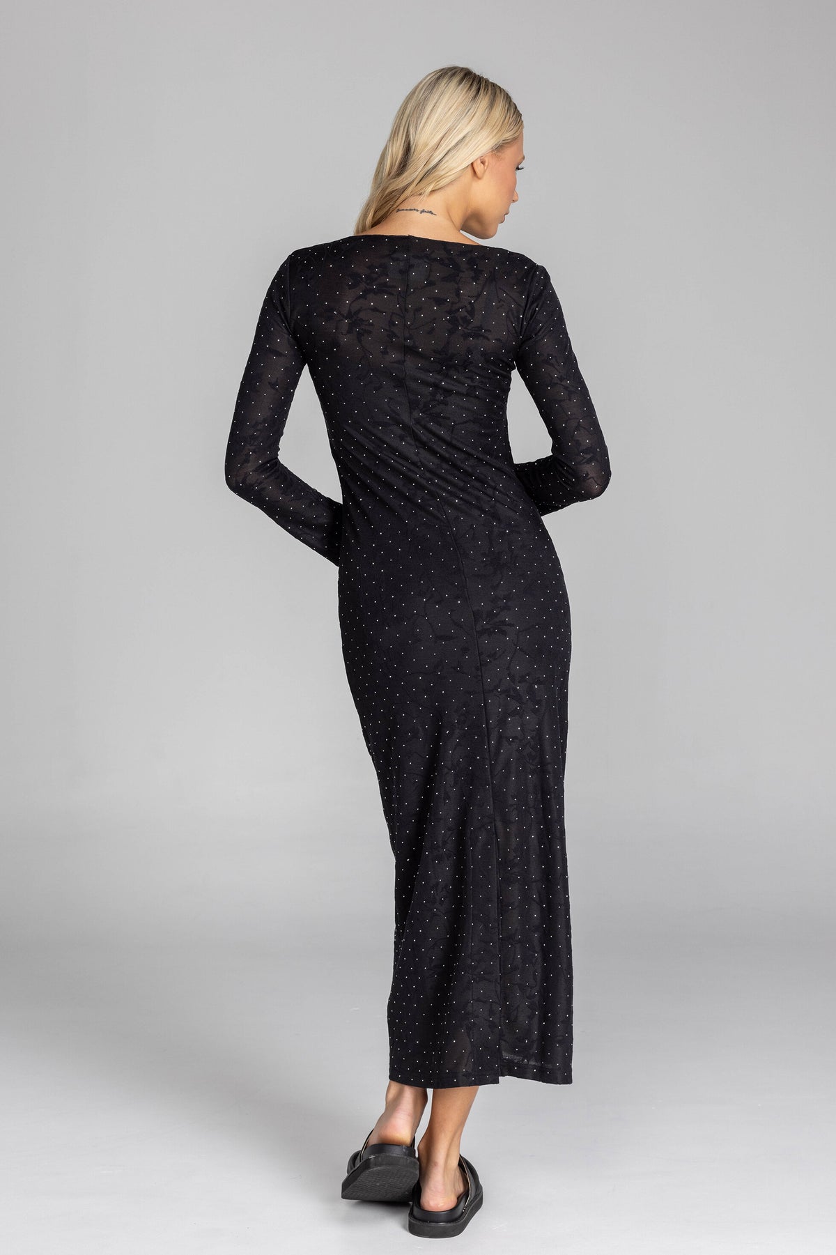 Blak Gigi Dress - Black Lace w Diamantes