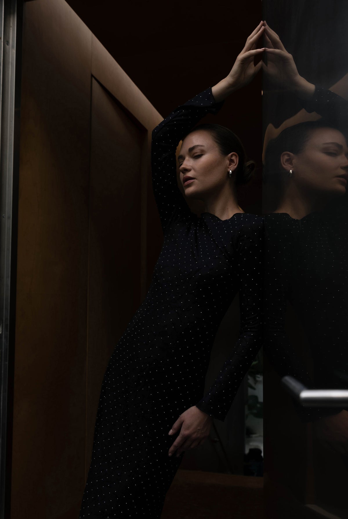 Blak Gigi Dress - Black Lace w Diamantes