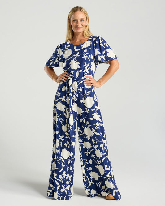 Blackstone Juliana Jumpsuit - Ink Mono Leaf
