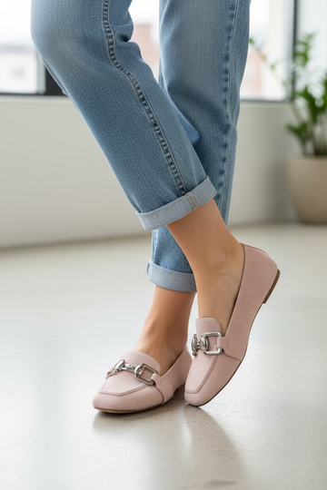 Tamara London Borge Loafer - Dusky Pink Suede