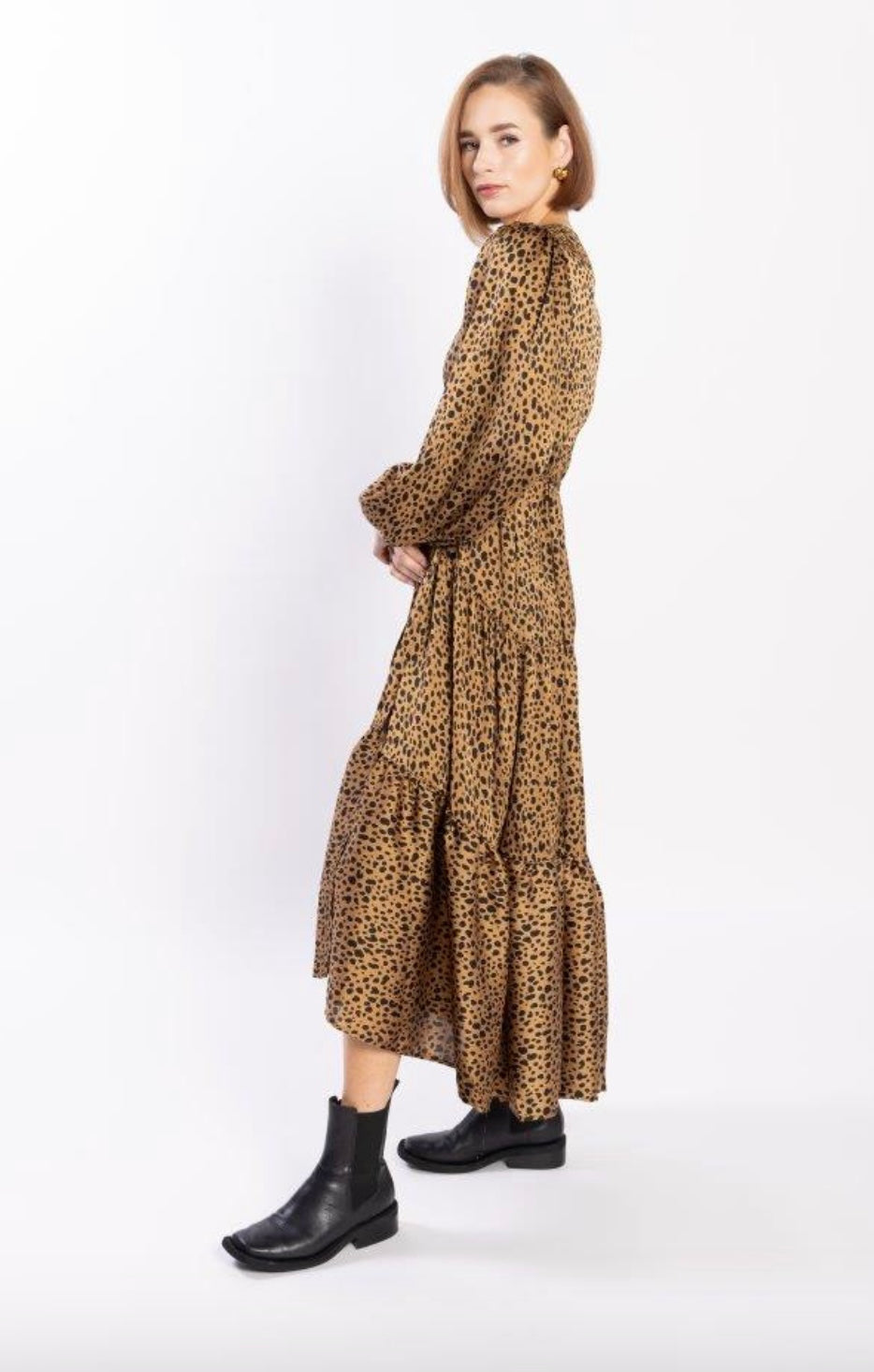 Drama The Label Macey Dress - Cheetah Print