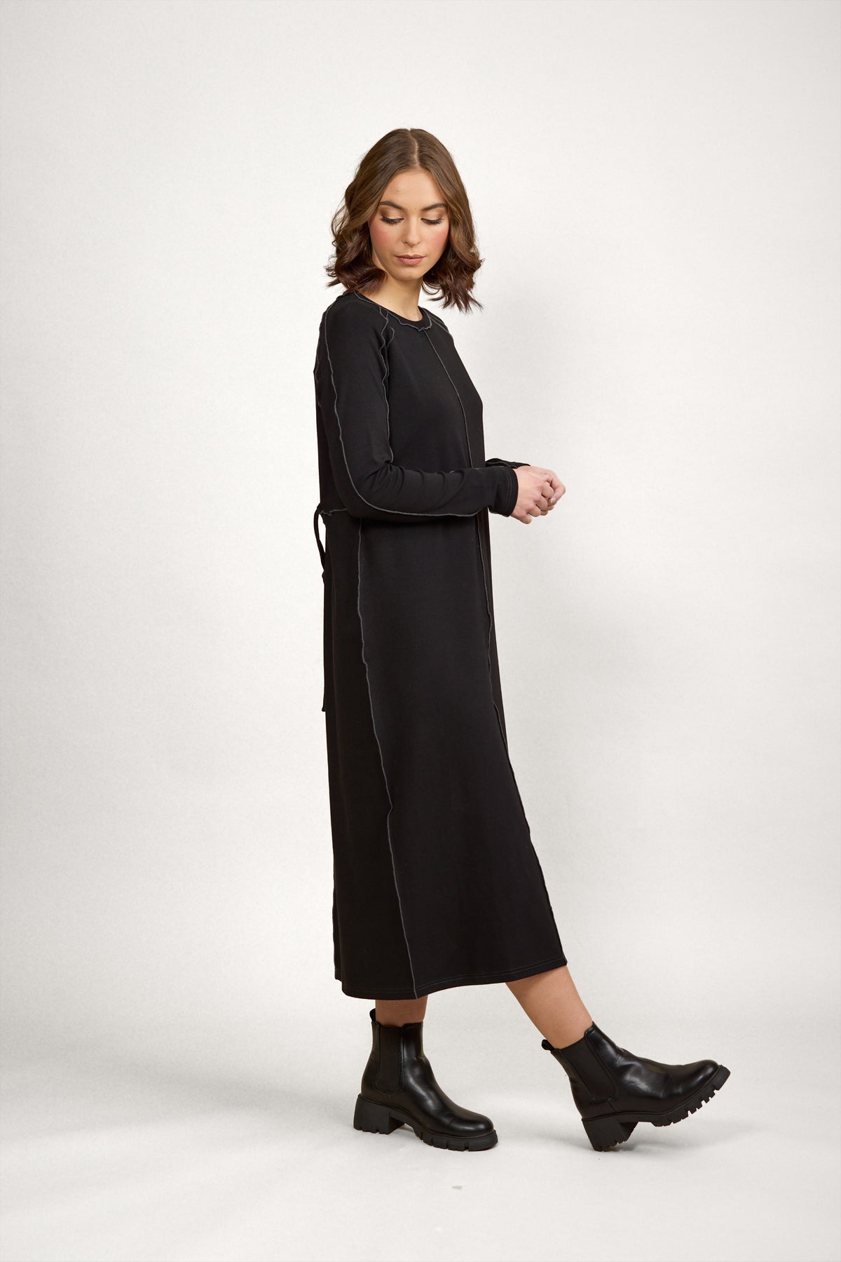 Knewe Alex Dress - Black/Charcoal