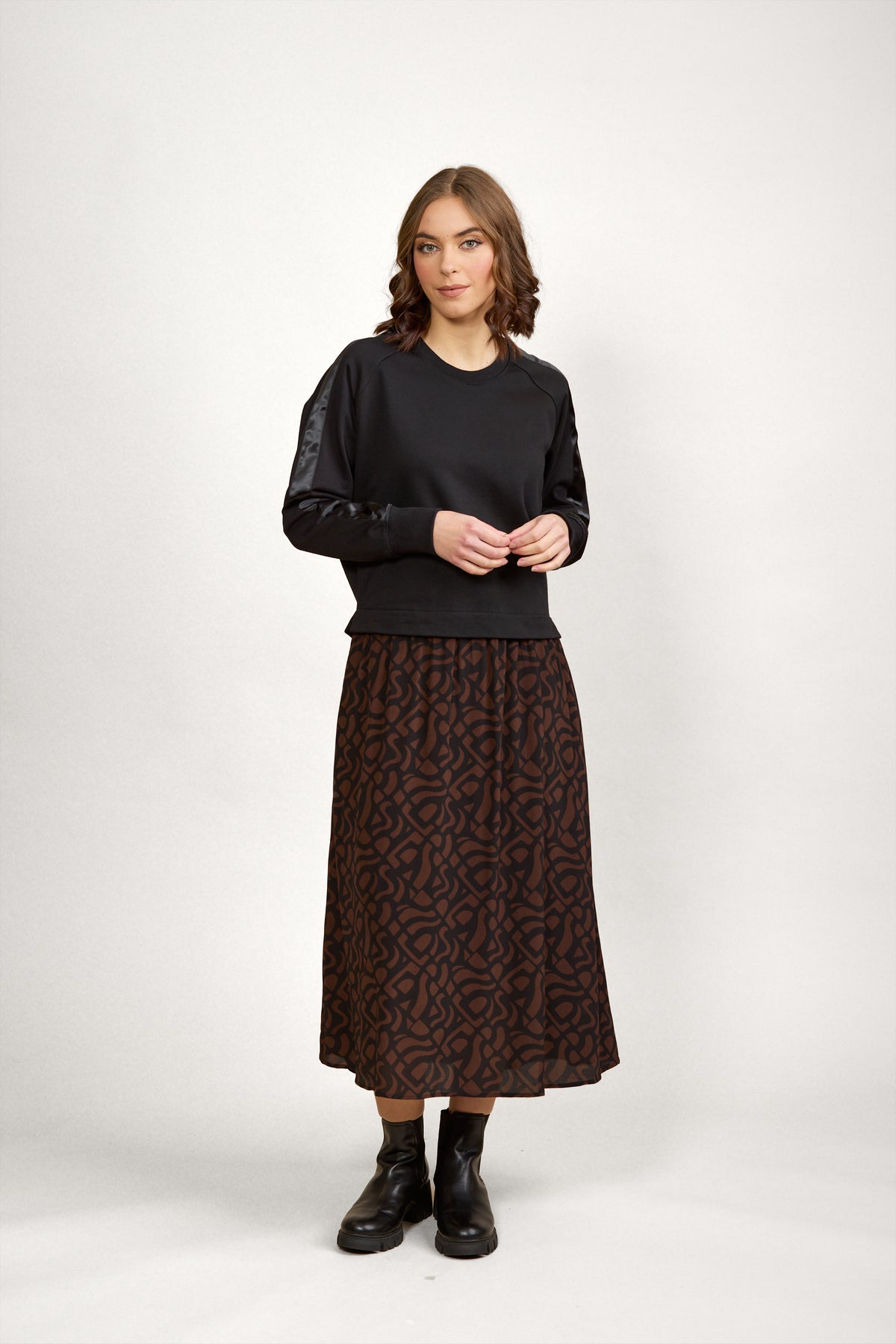 Knewe Rebel Dress - Black/Mocha
