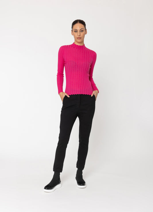 Two By Two Merino Derby Top - Hot Pink