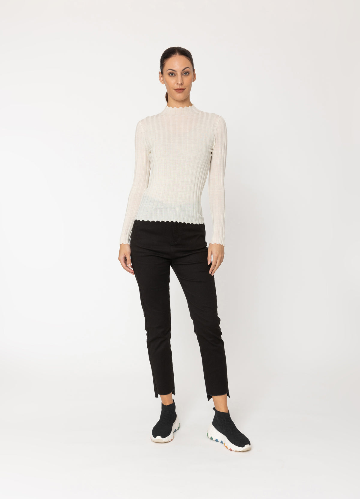 Two By Two Merino Derby Top - Winter White