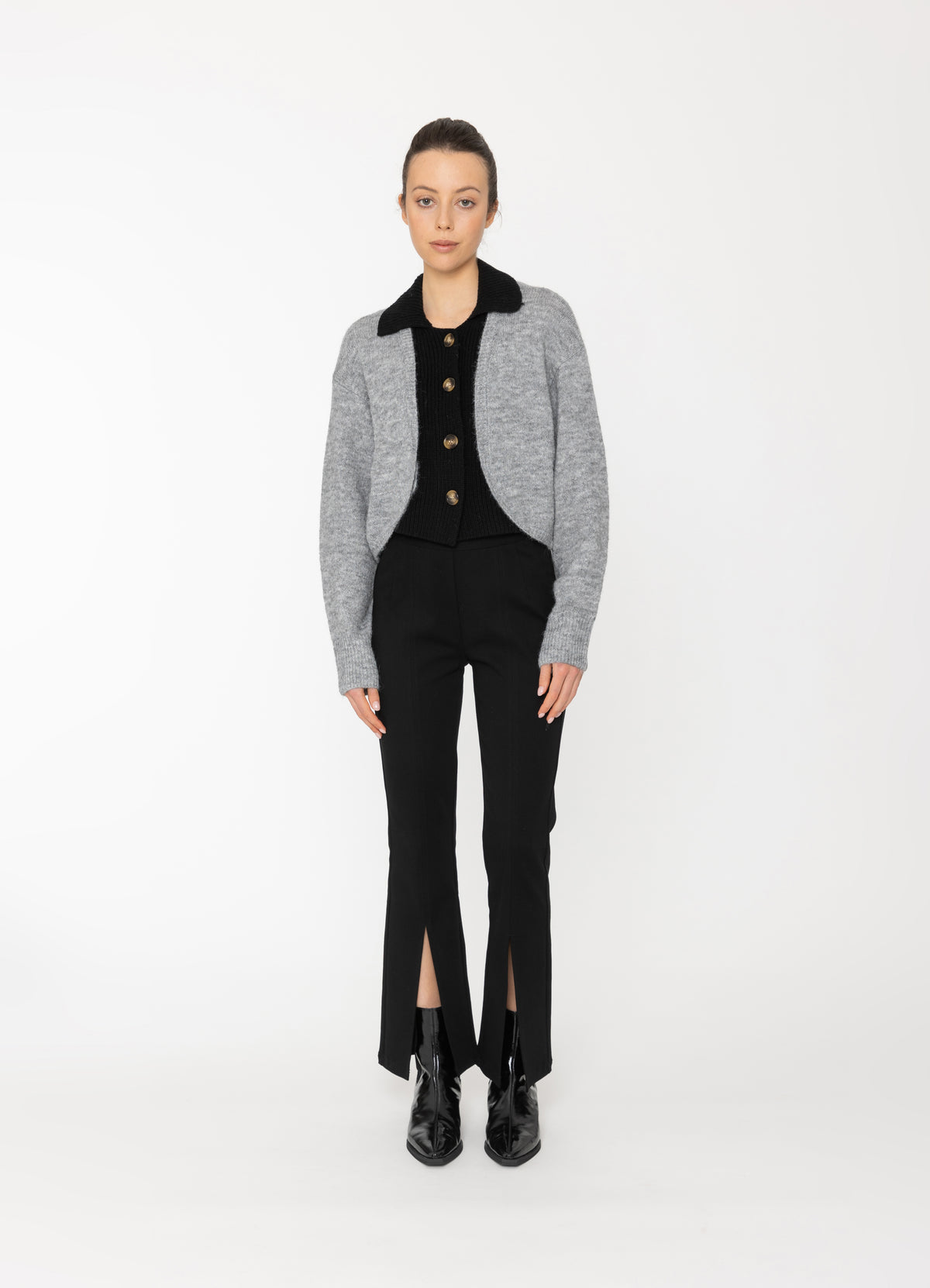 Blacklist Bexi Cardigan - Grey/Black