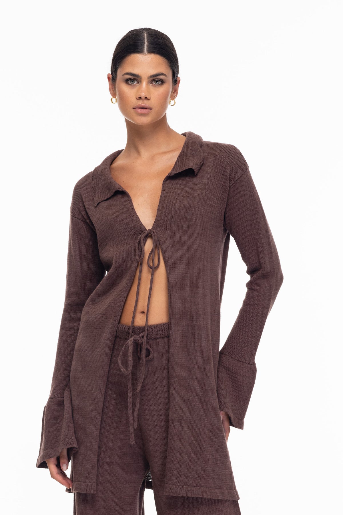 Blak Knit Alma Blazer - Chocolate