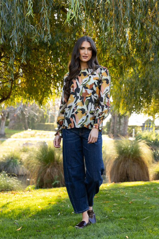 Leila & Luca New York Top - Olive Mystique
