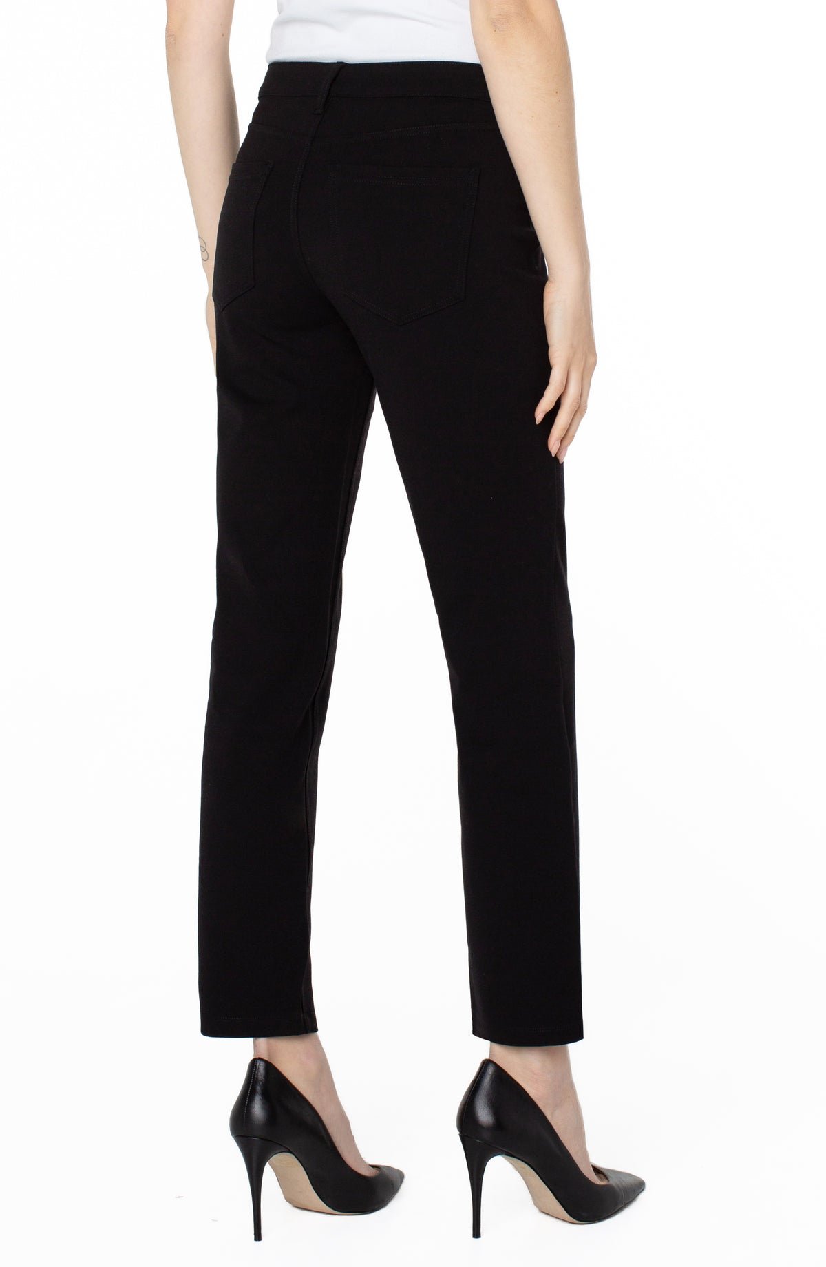 Liverpool Madonnna Slim Knit Pant - Black