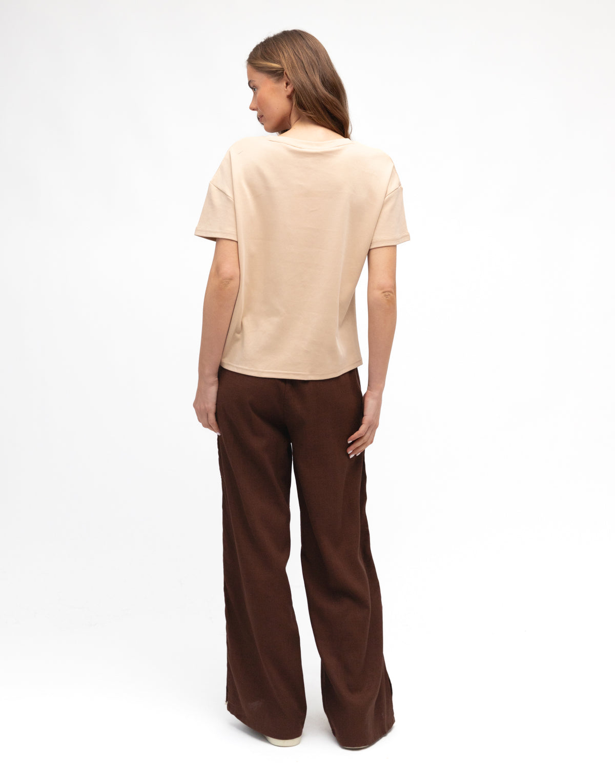 Label Of Love Pants - Choc w Stripe