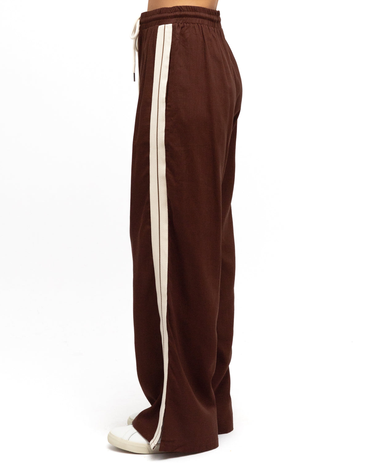 Label Of Love Pants - Choc w Stripe