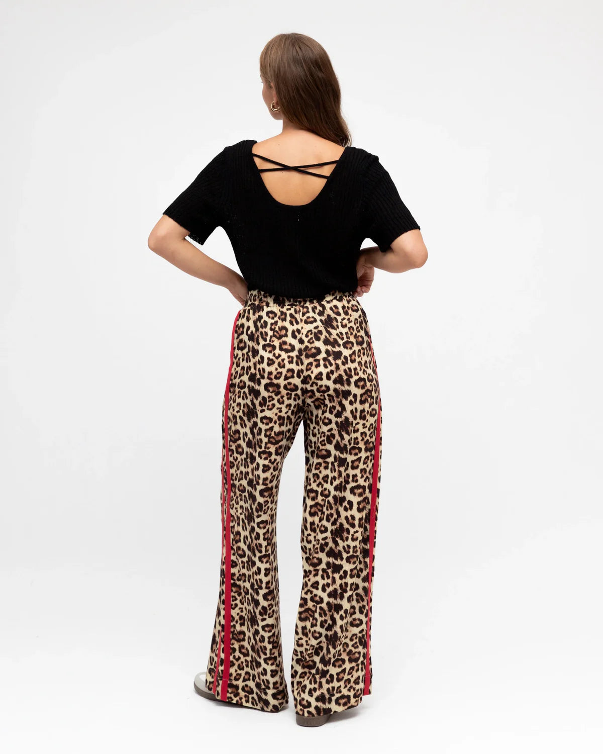 Label Of Love Leopard Contrast Pants