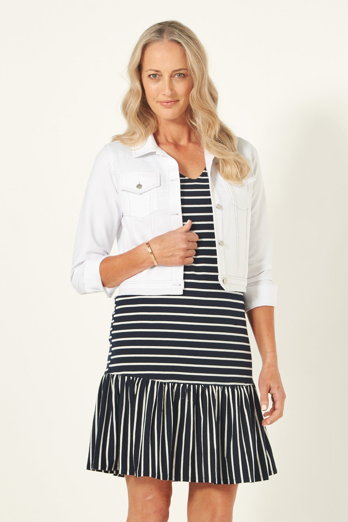 Lemon Tree Venus Dress - Navy Stripe