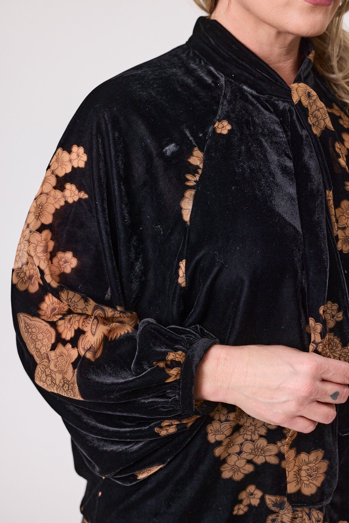 Libertine Shadow Blouse - Midnight Bloom