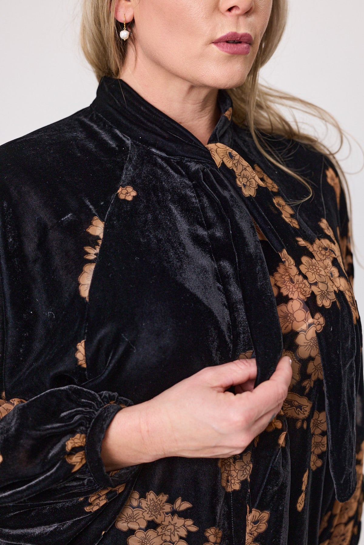 Libertine Shadow Blouse - Midnight Bloom