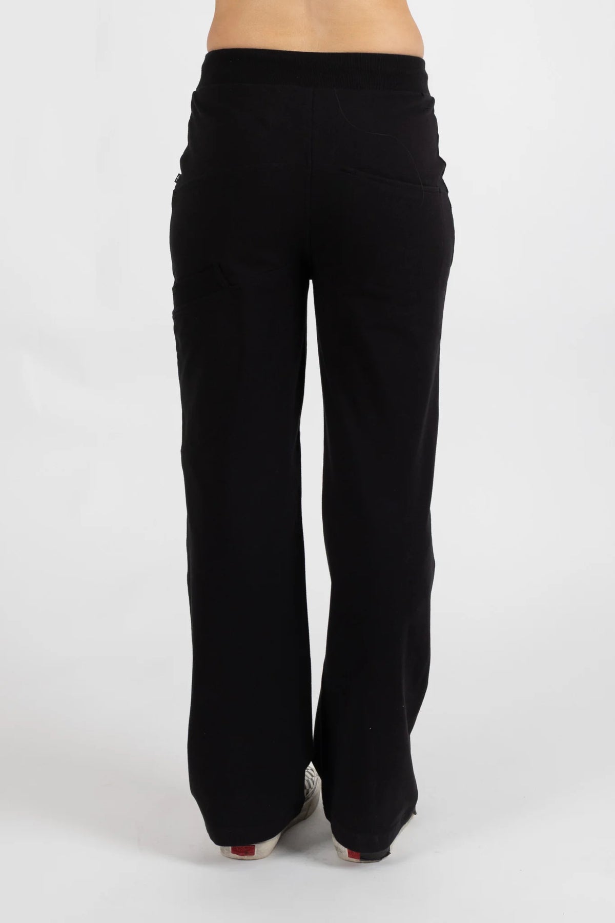 Federation Loose Leg Escape Trackies - Black/Gold Zips