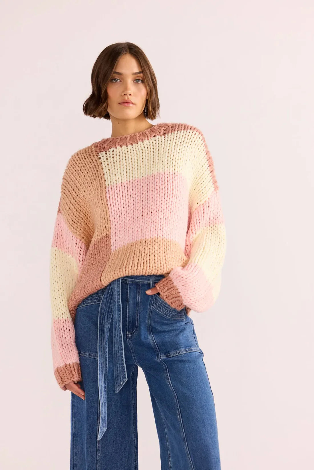 Mink Pink Marcella Block Sweater