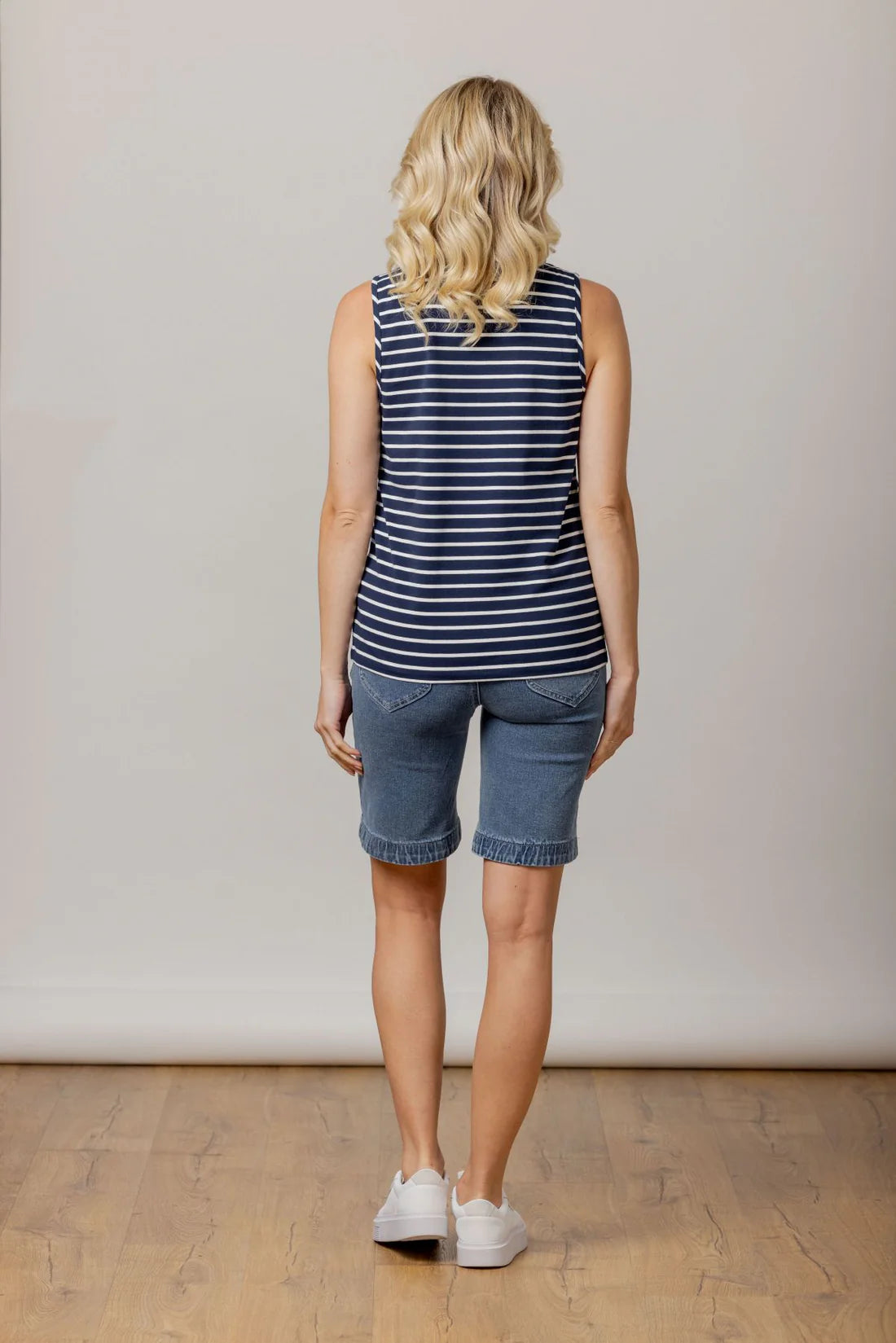 Mi Moso Staple Tank - Navy /White Stripe