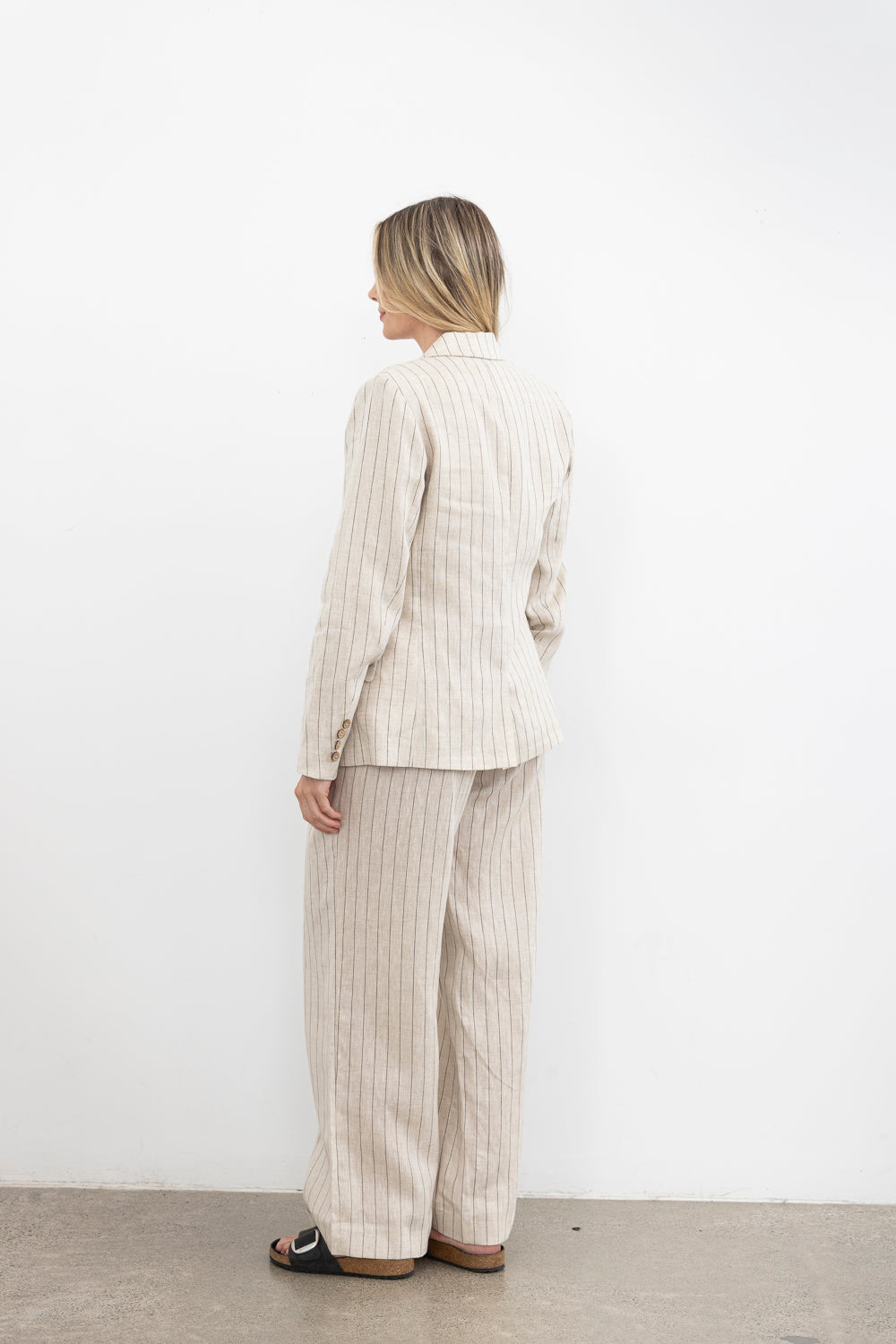 Moss Summer Tate  Pant - Natural Stripe