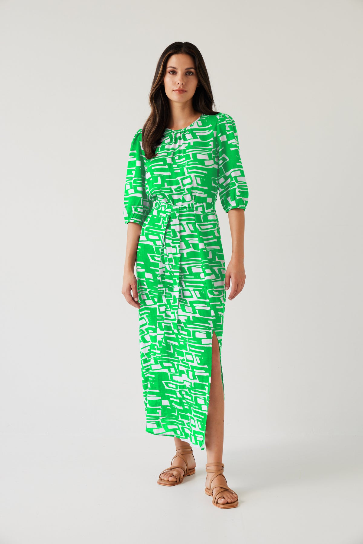 Tuesday MacKenzie Dress  - Green Geo