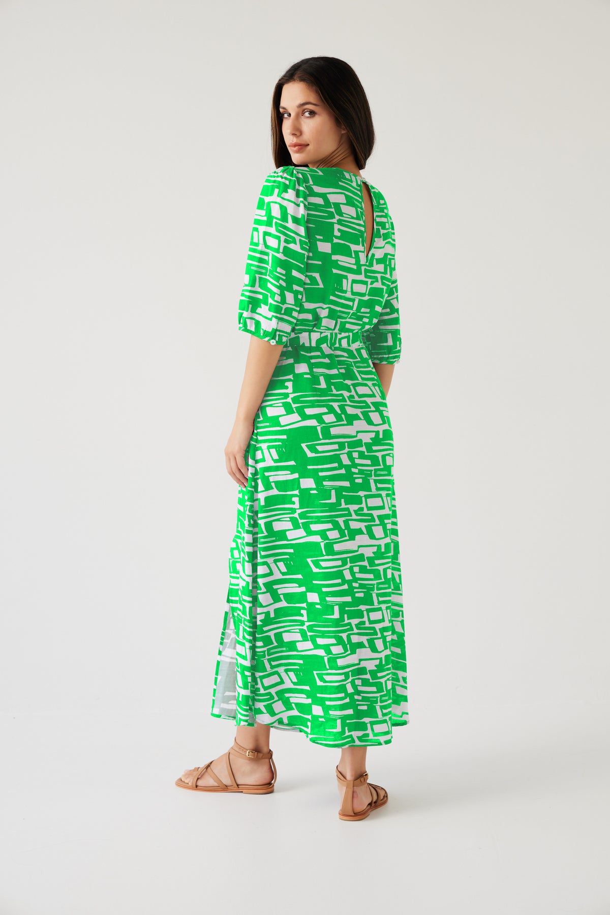 Tuesday MacKenzie Dress  - Green Geo