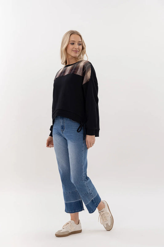 Mi Moso Kylie Sweat - Plaid Insert
