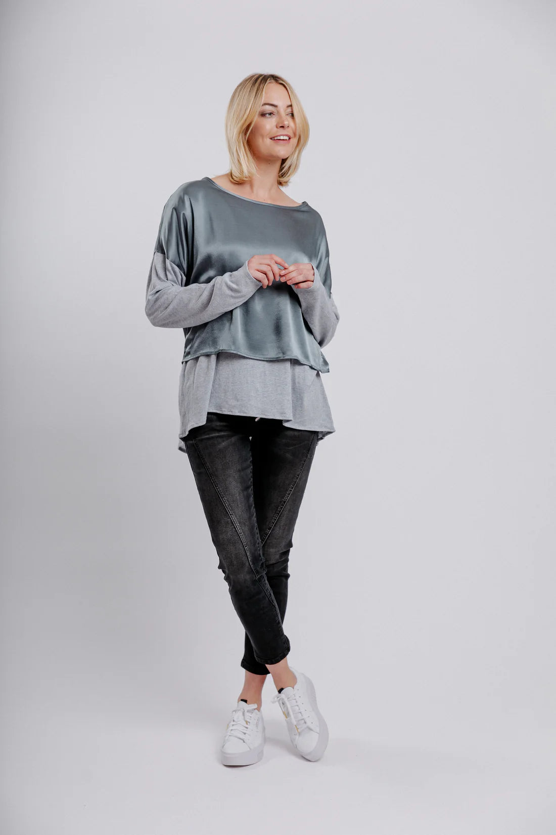 Mi Moso Trixie Top - Grey