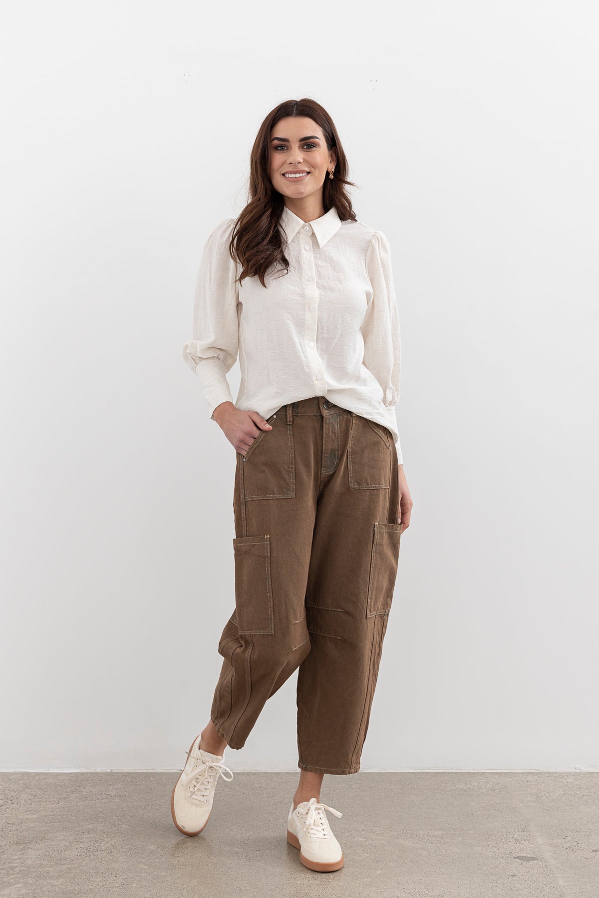 Moss Bailey Barrel Jean - Brown