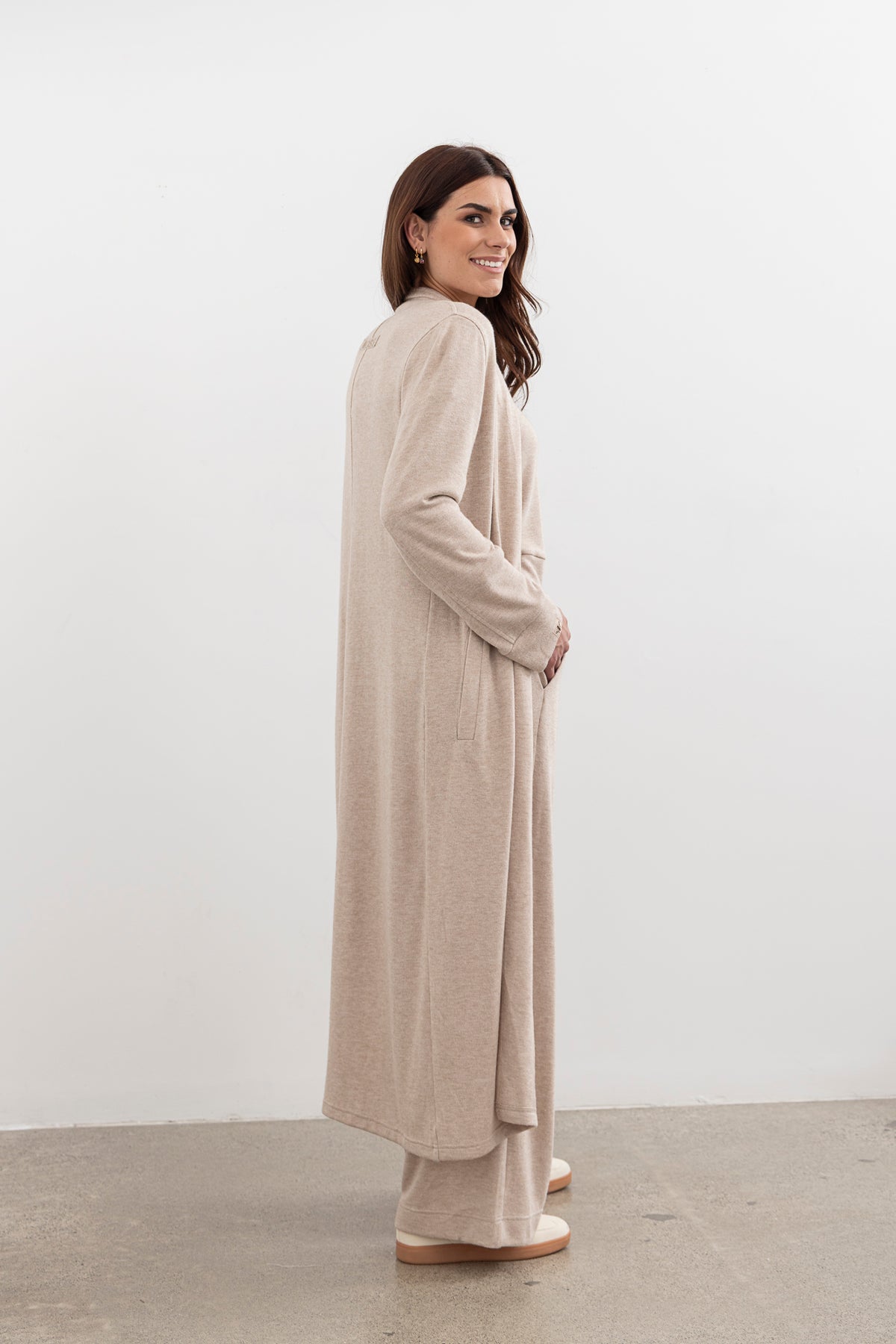 Moss Shelby Loungewear Coatigan - Oat