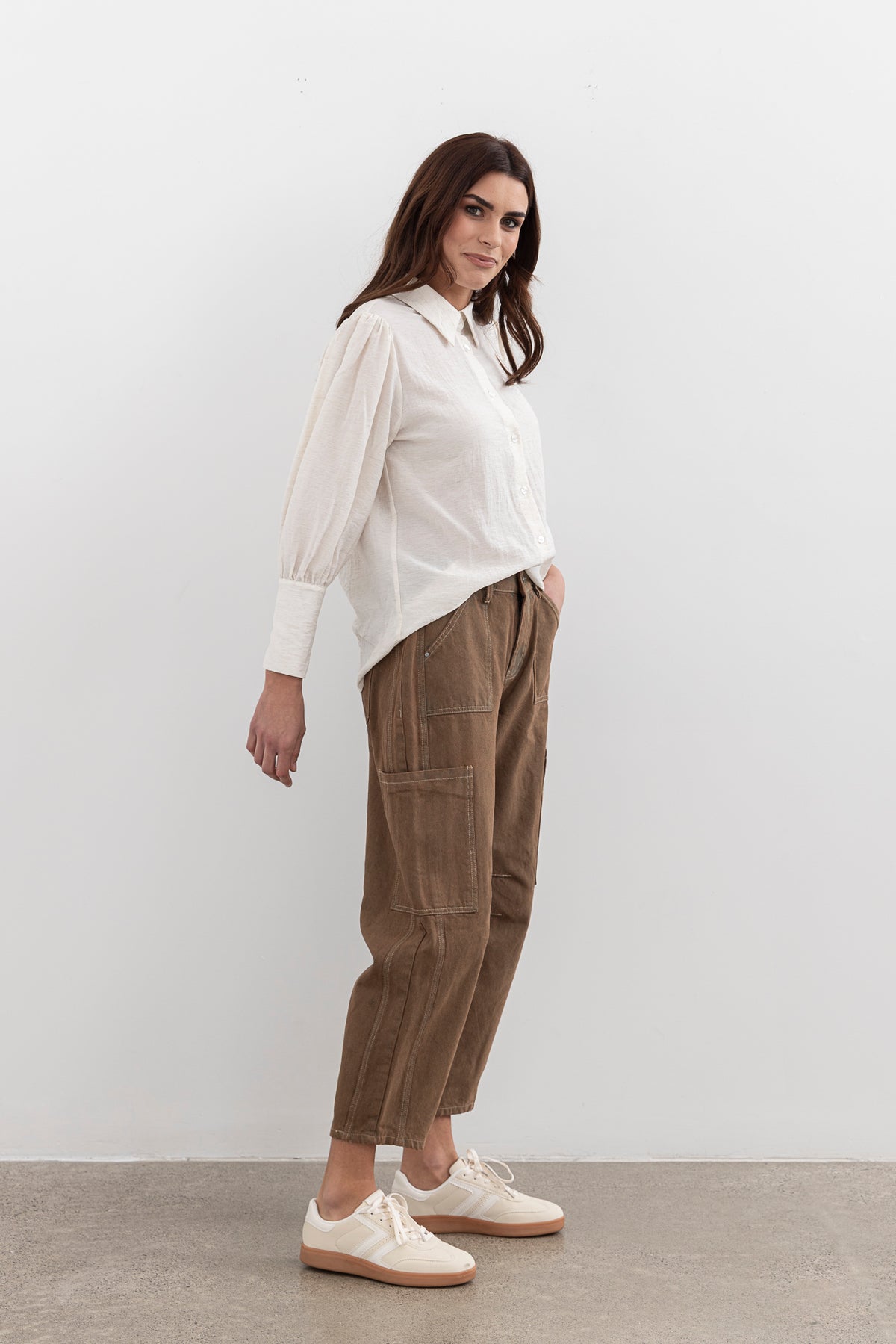 Moss Bailey Barrel Jean - Brown