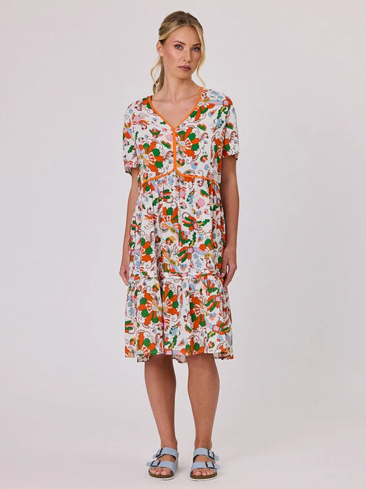 Navy & Co Fiesta Dress - Carnival Print