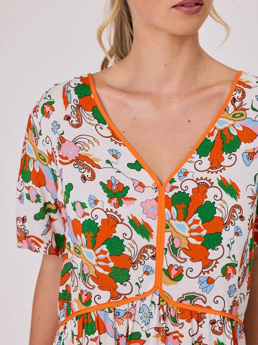 Navy & Co Fiesta Dress - Carnival Print