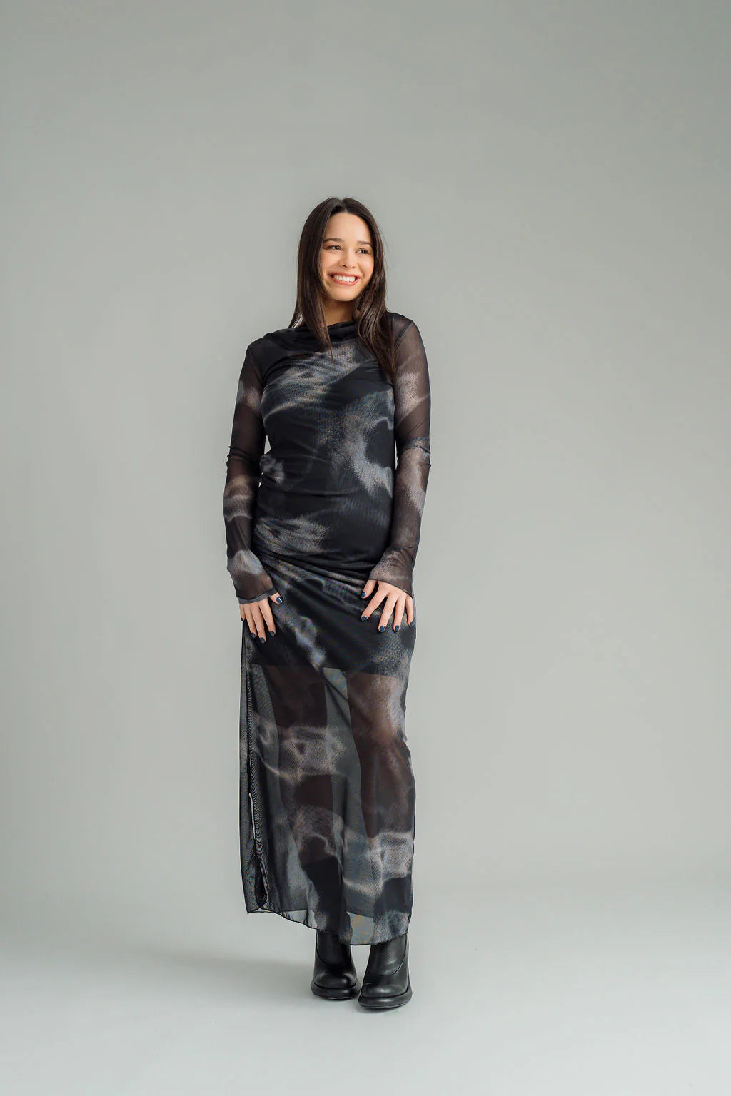 Nes Milly Dress - Nightscape Mesh