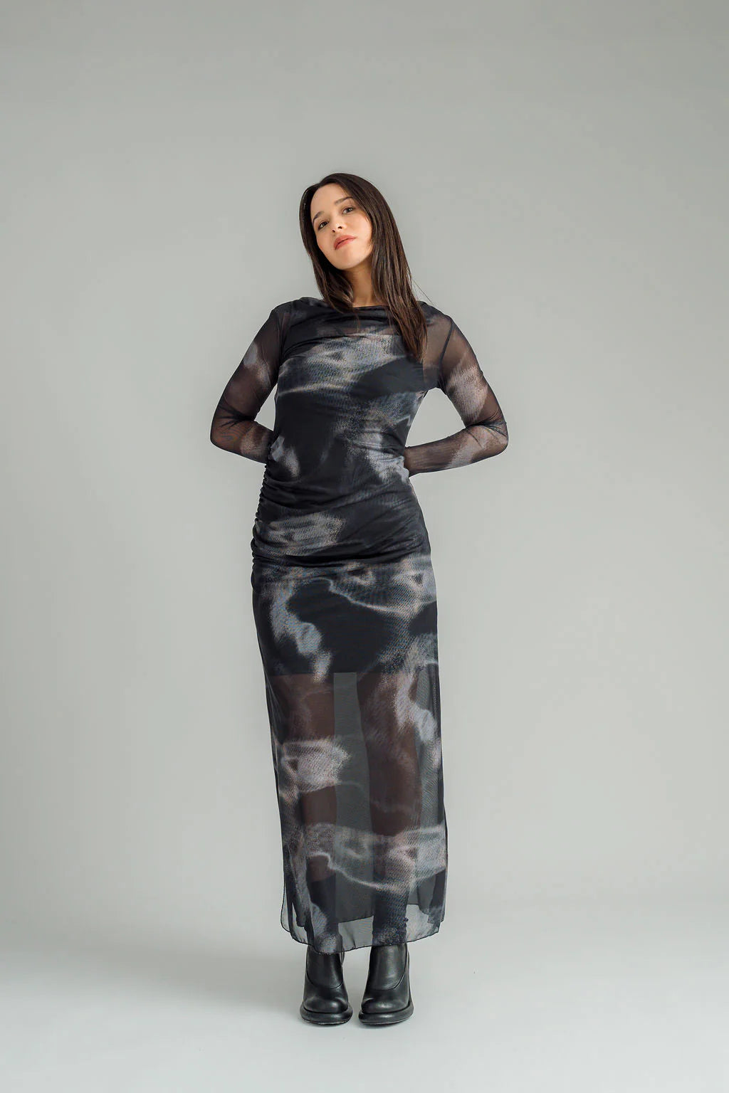 Nes Milly Dress - Nightscape Mesh