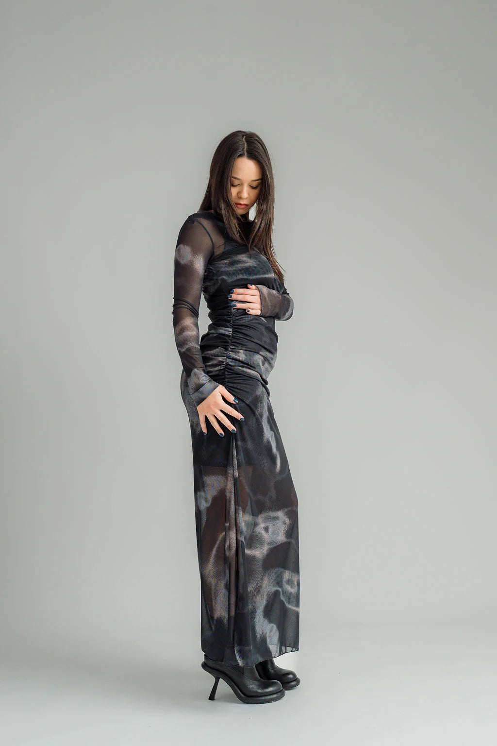 Nes Milly Dress - Nightscape Mesh